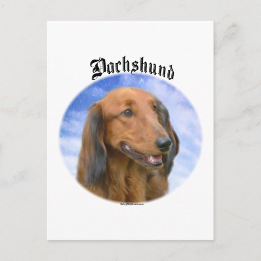 Dackel Wolken Postkarte (Vorderseite)