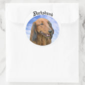 Dackel Wolken Runder Aufkleber (Tasche)