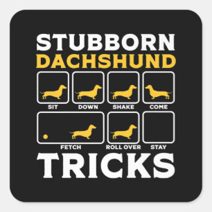 Dackel Women Men Funny Mama Vater Geschenk Hund Lo Quadratischer Aufkleber