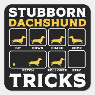 Dackel Women Men Funny Mama Vater Geschenk Hund Lo Quadratischer Aufkleber
