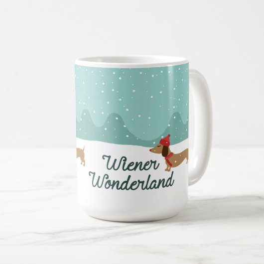 Dackel Wonderland Dackel Geschenk Dackel Väter Mam Kaffeetasse (VorderseiteRechts)
