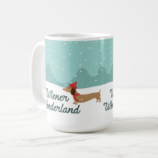 Dackel Wonderland Dackel Geschenk Dackel Väter Mam Kaffeetasse (Vorderseite Links)
