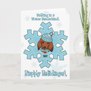 Dackel Wonderland Holiday Card Feiertagskarte