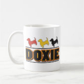 DACKEL-Word-FARBE Kaffeetasse (Links)