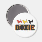 DACKEL-Word-FARBE Magnet (Vorderseite/Rückseite)
