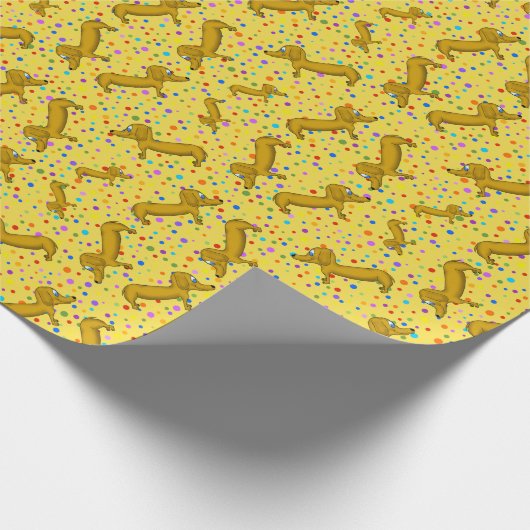 Dackel Wrapping Paper Geschenkpapier (Ecke)