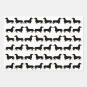 Dackel-Wrapping-Papier Geschenkpapier Set (Vorderseite)