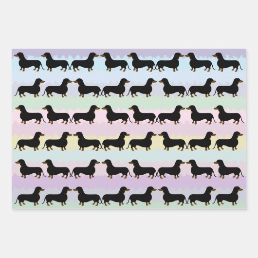 Dackel-Wrapping-Papier Geschenkpapier Set (Vorderseite 3)