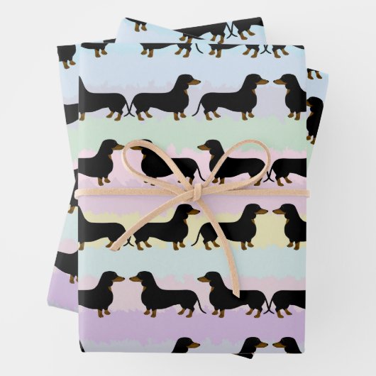 Dackel-Wrapping-Papier Geschenkpapier Set (Beispiel)