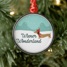 Dackel Wunderland Dackel Weihnachtsbaum Ornament Aus Metall