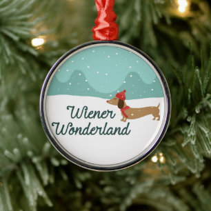Dackel Wunderland Dackel Weihnachtsbaum Ornament Aus Metall