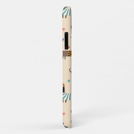 Dackel Wurst Dackel Dog Muster Case-Mate iPhone Hülle (Hinten/Rechts)