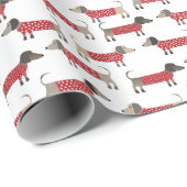 Dackel Wurst Dackel Hund Urlaub Geschenkpapier (Rolleneckpunkt)