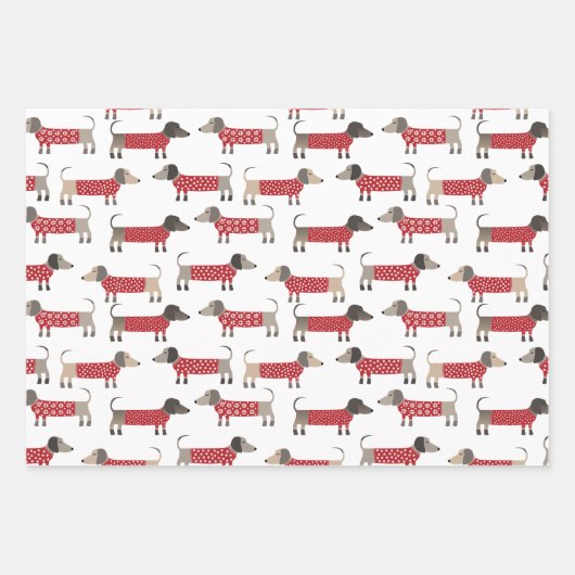 Dackel Wurst Dackel Hund Urlaub Geschenkpapier Set (Vorderseite 2)