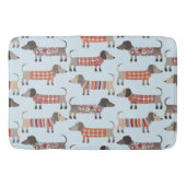 Dackel Wurst Dog Blue Badematte (Vorderseite)