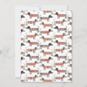 Dackel Wurst Dog Kinderdusche Einladung (Rückseite)