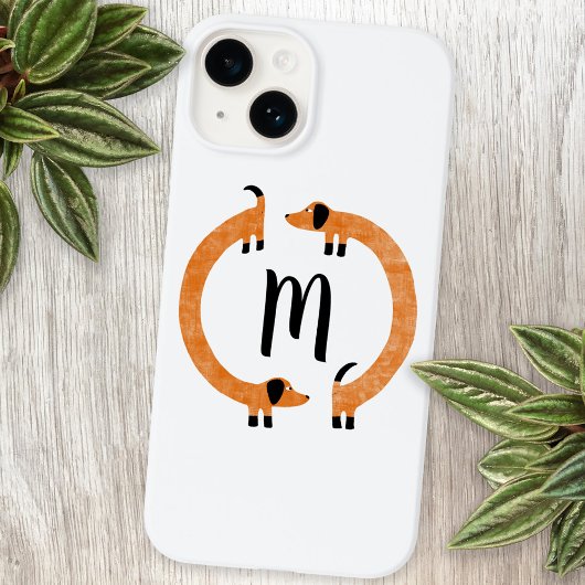 Dackel Wurst Dog Monogram iPhone Fall Case-Mate iPhone Hülle