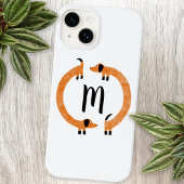Dackel Wurst Dog Monogram iPhone Fall Hülle