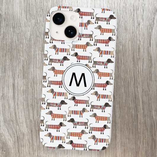Dackel Wurst Dog Monogramm Case-Mate iPhone Hülle