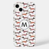 Dackel Wurst Dog Monogramm Case-Mate iPhone Hülle (Rückseite)