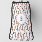 Dackel Wurst Dog Monogramm Golf Headcover (Rotieren 90)