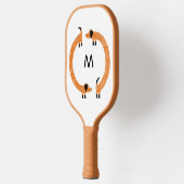 Dackel Wurst Dog Monogramm Pickleball Schläger (Links)