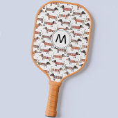 Dackel Wurst Dog Monogramm Pickleball Schläger
