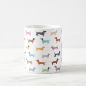 Dackel Wurst Dog Multicolor Gemustert Kaffeetasse (Mittel)