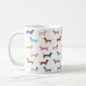 Dackel Wurst Dog Multicolor Gemustert Kaffeetasse (Links)