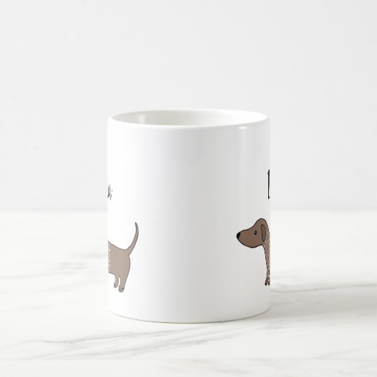 Dackel Wurst Hund Dackel Hund Personalisierter Nam Kaffeetasse (Mittel)
