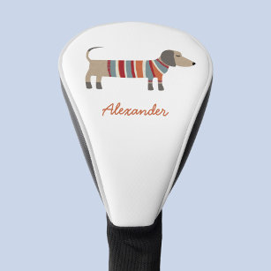 Dackel Wurst Hund Individuelle Name Golf Headcover