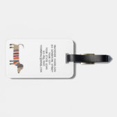 Dackel Wurst Hund Personalisiert Gepäckanhänger (Rückseite horizontal)