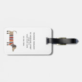 Dackel Wurst Hund Personalisiert Gepäckanhänger (Rückseite horizontal)