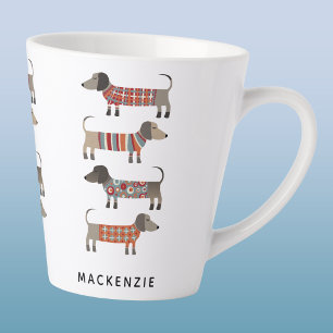 Dackel Wurst Hund Personalisiert Milchtasse