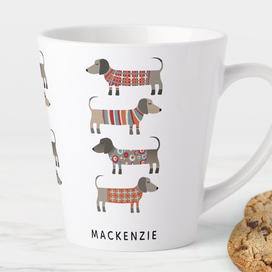 Dackel Wurst Hund Personalisiert Milchtasse