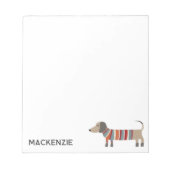 Dackel Wurst Hund Personalisiert Notizblock (Vorderseite)