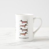 Dackel Wurst Hund Personalisiert Porzellantasse (Rechts)