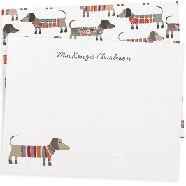 Dackel Wurst Hund Personalisiert Stationery Briefbogen