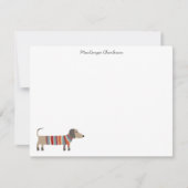 Dackel Wurst Hund Personalisiert Stationery Mitteilungskarte (Vorderseite)