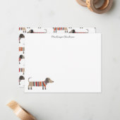 Dackel Wurst Hund Personalisiert Stationery Mitteilungskarte (Vorderseite/Rückseite Beispiel)