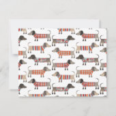 Dackel Wurst Hund Personalisiert Stationery Mitteilungskarte (Rückseite)
