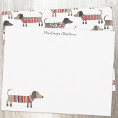 Dackel Wurst Hund Personalisiert Stationery Mitteilungskarte