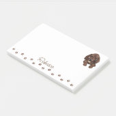 Dackel Wurst Hund Personalisierte Hinweise nach de Post-it Klebezettel (angewinkelt)