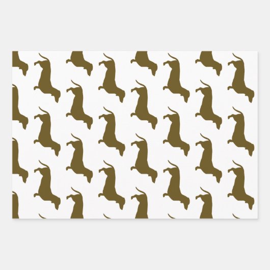 Dackel-Wurst-Packpapier Geschenkpapier Set (Vorderseite)