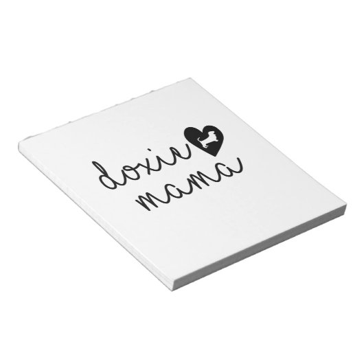 Dackel Würstchen Dog Mama Notizblock (angewinkelt)