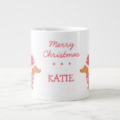 Dackel Würstchen Hund Liebesgeschenk Weihnachten Jumbo-Tasse (Vorderseite)