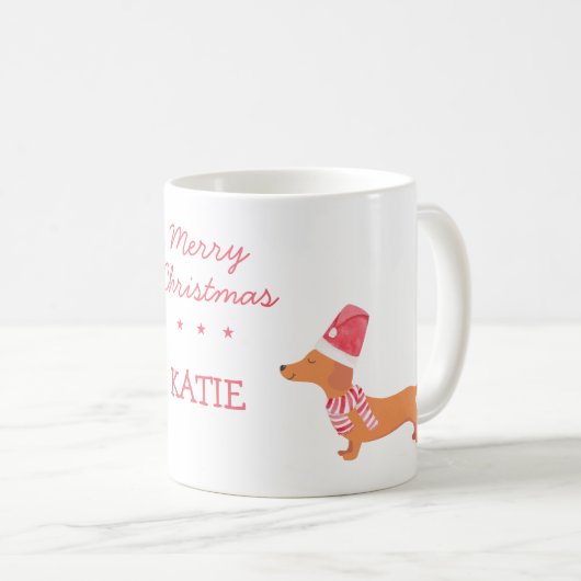 Dackel Würstchen Hund Liebesgeschenk Weihnachten Kaffeetasse (VorderseiteRechts)