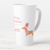 Dackel Würstchen Hund Liebesgeschenk Weihnachten Milchtasse (Rechte Ecke)