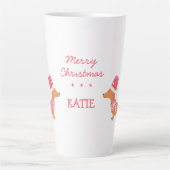 Dackel Würstchen Hund Liebesgeschenk Weihnachten Milchtasse (Vorderseite)