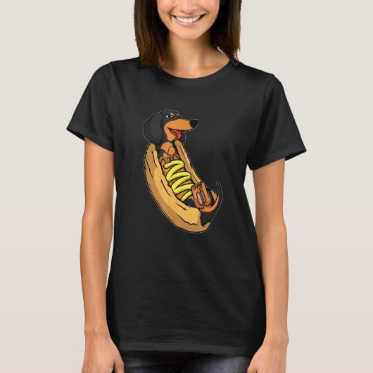 Dackel Würstchen Wursthund T-Shirt (Vorderseite)